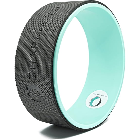 Dharma Yoga Wheel Basic - Spine Roller and Back Ring, Stretches Ligaments, Muscles with Foam Padding for Deeper Poses | Yogic Stretching and Alignment with Circle Design