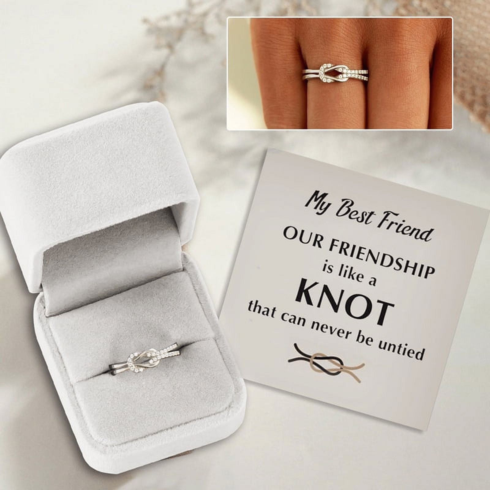 Untied cheap knot ring