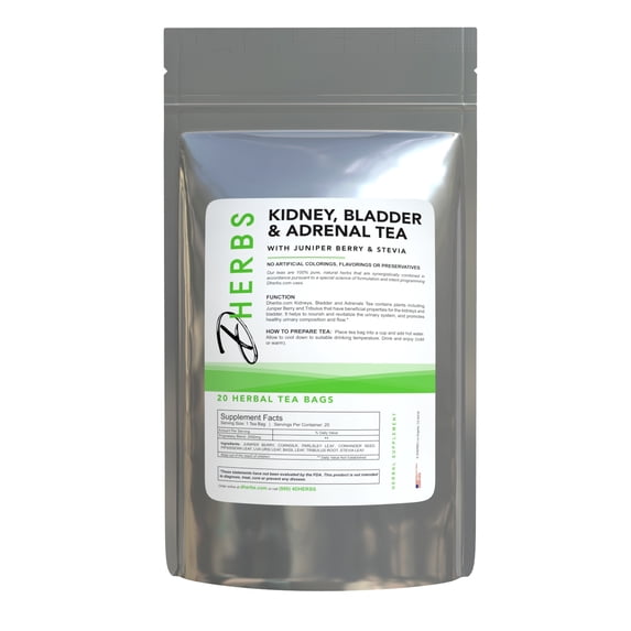Dherbs Kidneys, Bladder & Adrenals Tea, 20 Tea Bags