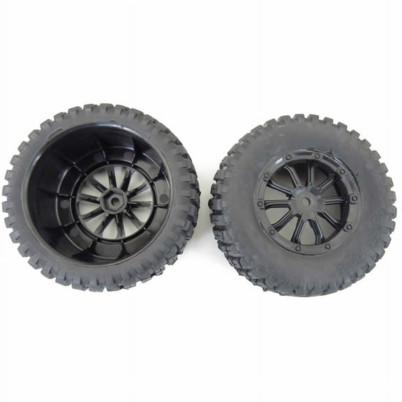 Dhk Hobby Tire Complete Black Rims 2Pcs Sct