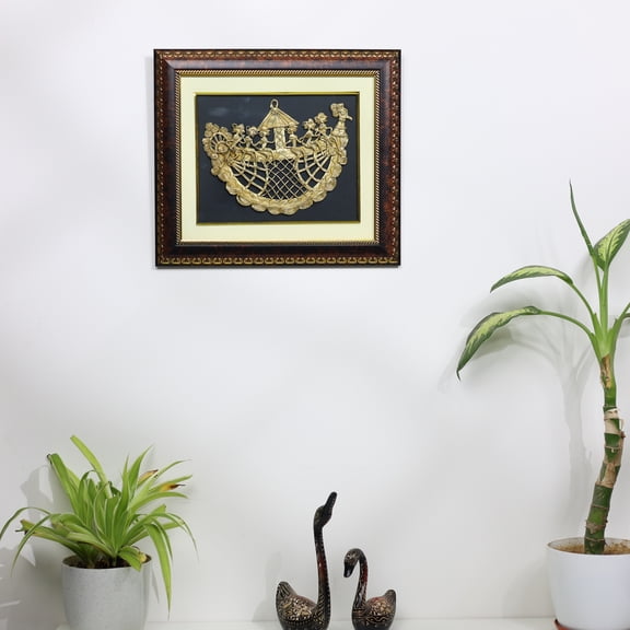 Dhokra Art Tribal Boat Scene Wall Decor Product