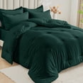 thumbnail image 1 of Dhole 7-Piece Bed in Bag - Full Size Comforter Sets, Pillowcases & Sheet Collection for Cozy Bedding Sets Green, 1 of 14