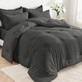 thumbnail image 1 of Dhole 7-Piece Bed Sheet Set - Queen Size Comforter, Pillowcases & Sheet Collection for Cozy Bedding Comfort Gray, 1 of 14