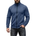 thumbnail image 1 of Dhwswlt Full Zip Sweatshirt for Men Long Sleeve Stand Collar Jackets Casual Winter Outerwear with Pockets XL, 1 of 8