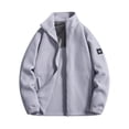 thumbnail image 1 of Dhwswlt Mens Zip up Fleece Sweatshirts Jacket Soft Long Sleeve Sweatshirt Warm Winter Outerwear with Pocket Gray M, 1 of 8