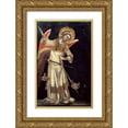 thumbnail image 1 of Di Arpo, Guariento 13x18 Gold Ornate Wood Framed with Double Matting Museum Art Print Titled - An Angel Protecting a Soul In The Balance From The Devil, 1 of 4