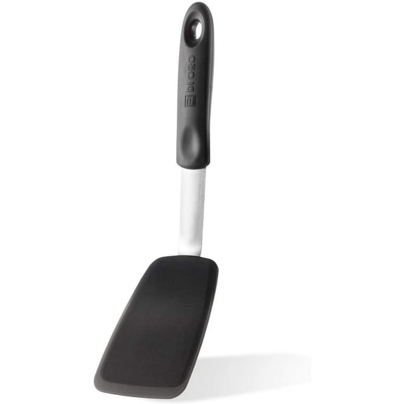 Di Oro Chef Series Standard Flexible Silicone Turner Spatula - 600F Heat Resistant Rubber Kitchen Spatula