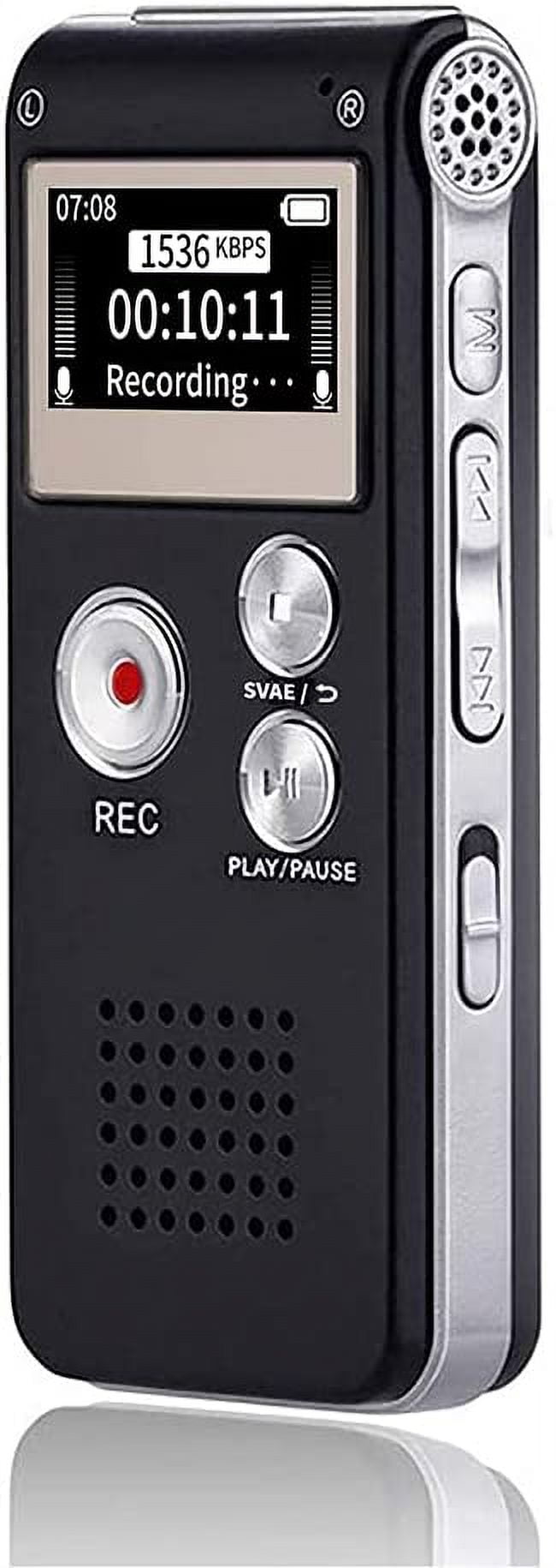 Di ital Voice Recorder 16 B Voice Recorder with Playback for Lectures - USB Rechar eable Dictaphone Up raded Small Tape Recorder Device