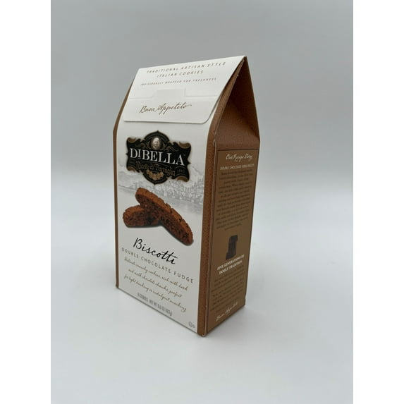 DiBella Biscotti Cookies – Authentic Italian Biscotti, Double Chocolate Fudge, 6-Count- 6 pack- Gourmet Cantuccini Biscotti – Rich Flavor – Crunchy Outside with Silky Middle – Classic Italian Biscotti