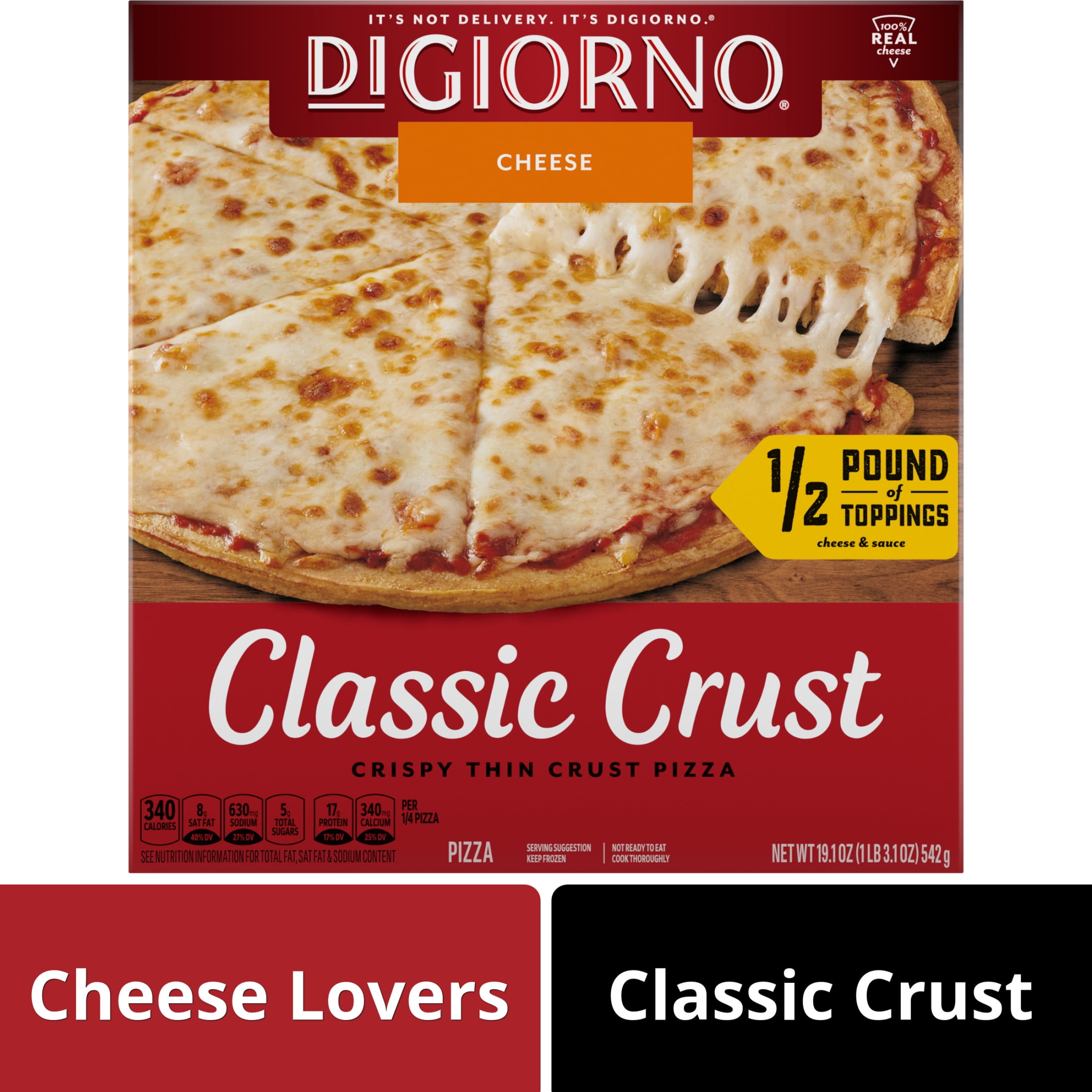 DiGiorno Classic Crust Cheese Pizza, 19.1 oz (Frozen)