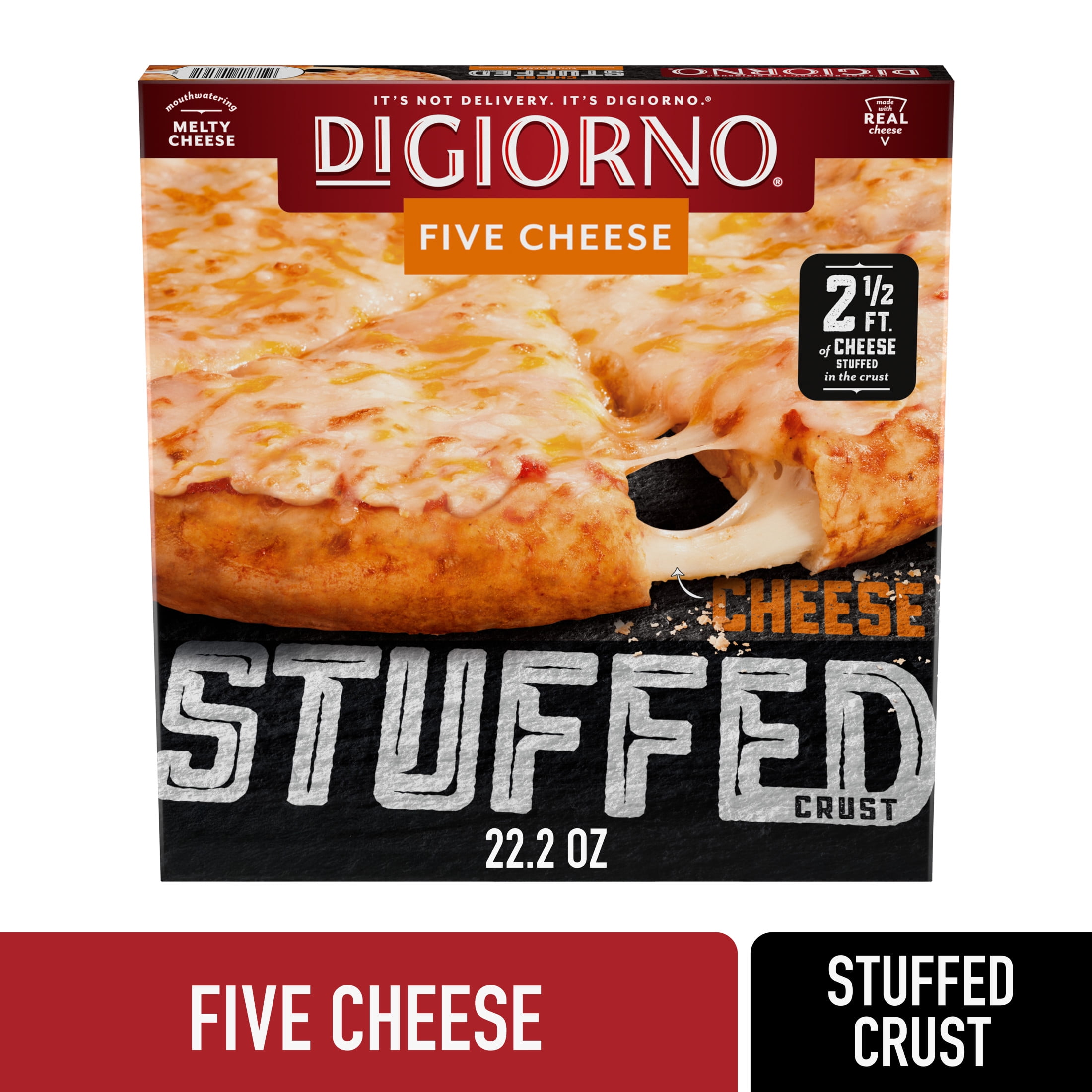 DiGiorno Stuffed Crust Five Cheese Pizza, 22.2 oz (Frozen)