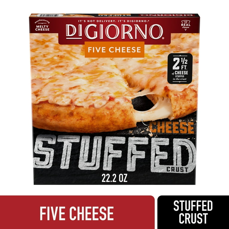 DiGiorno Stuffed Crust Five Cheese Pizza, 22.2 oz (Frozen