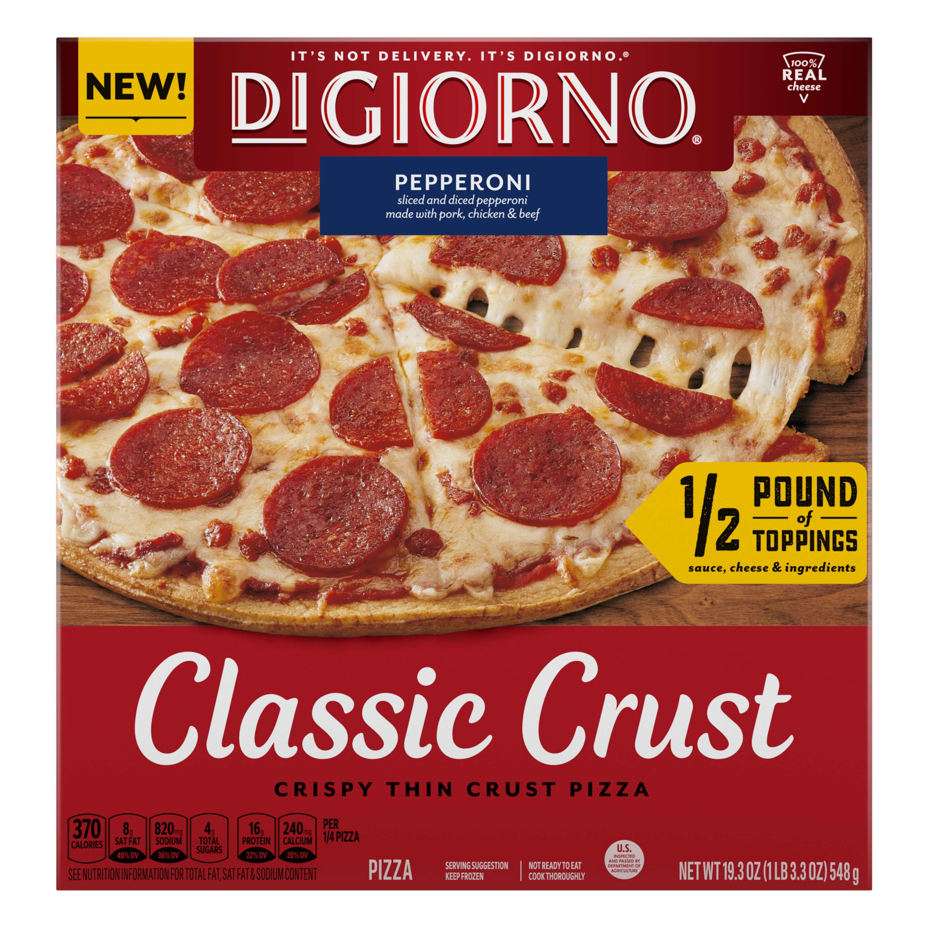 DiGiorno Frozen Pizza, Pepperoni Classic Crust Pizza with Marinara