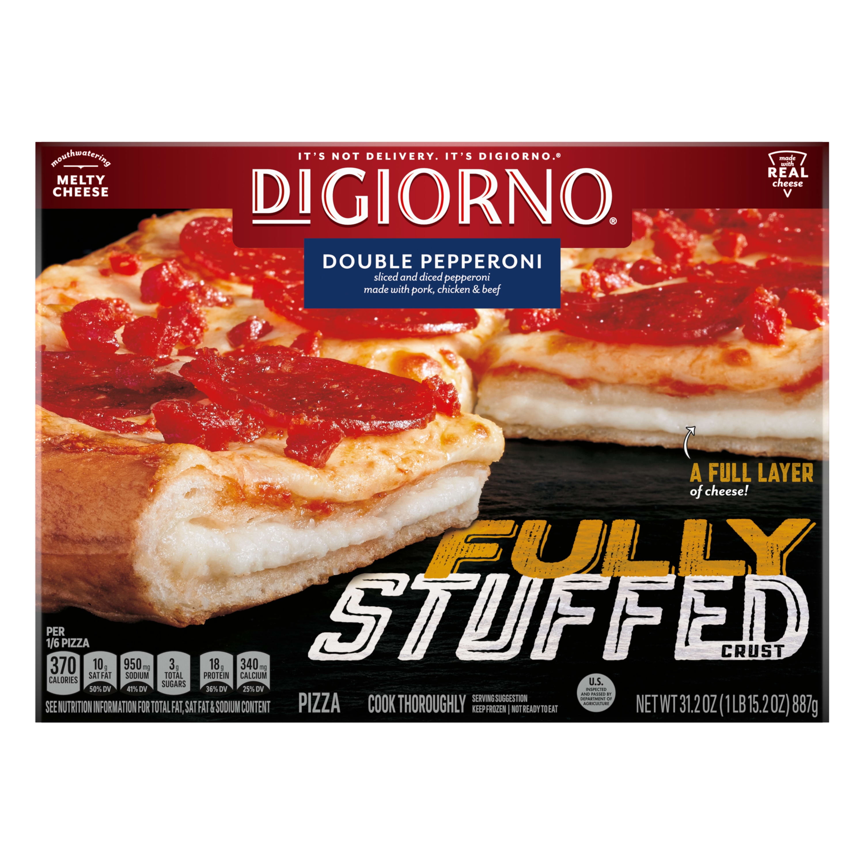 DiGiorno Frozen Pizza, Pepperoni FullyStuffed Crust Pizza with