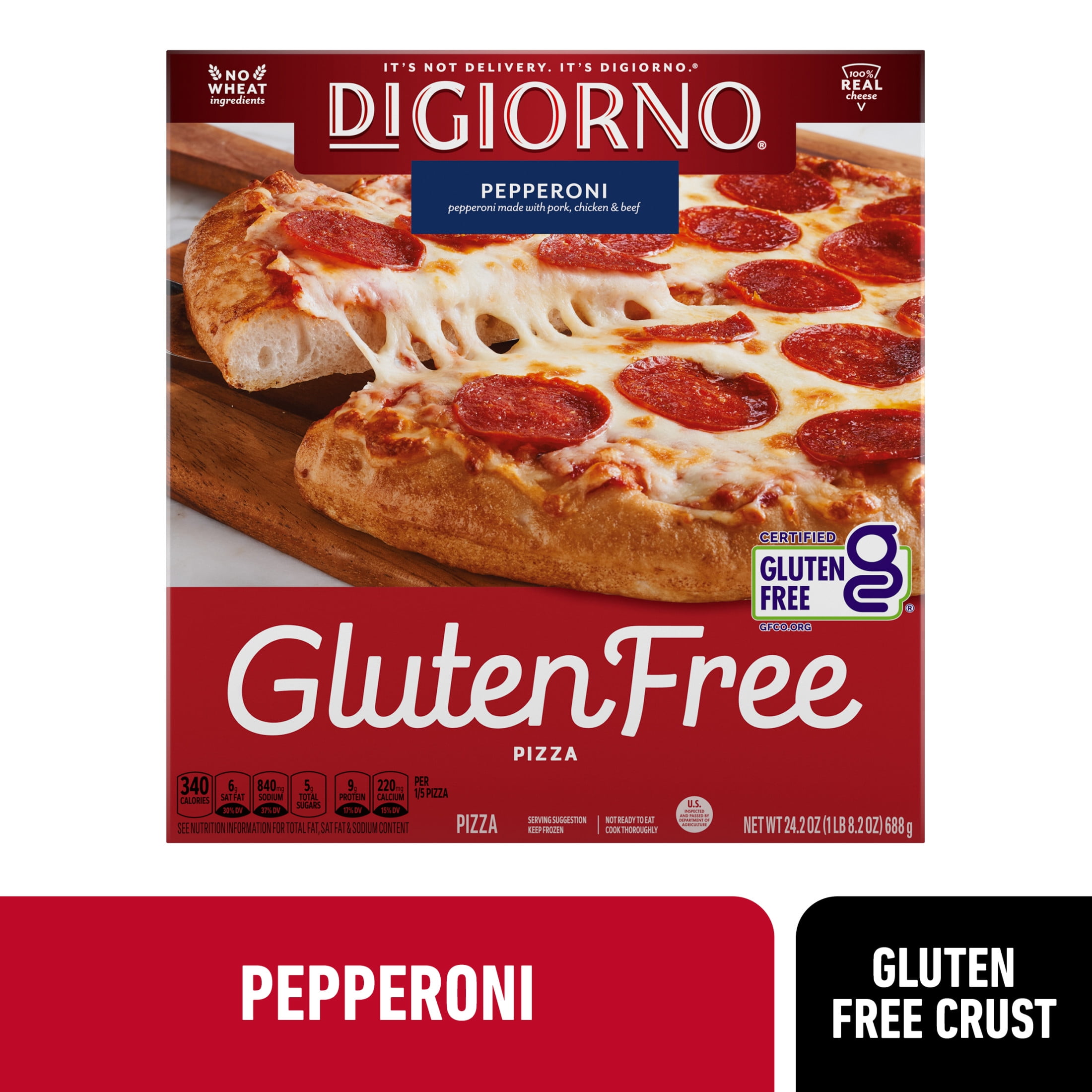 DiGiorno Gluten Free Crust Cheese and Pepperoni Pizza 24 2 oz (Frozen