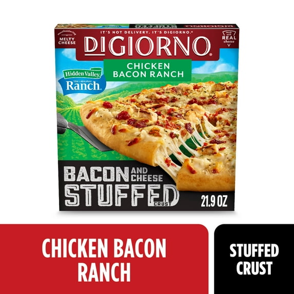 DiGiorno Stuffed Crust Cheese and Bacon Meat Pizza with Ranch Sauce, 21.9 oz (Frozen)