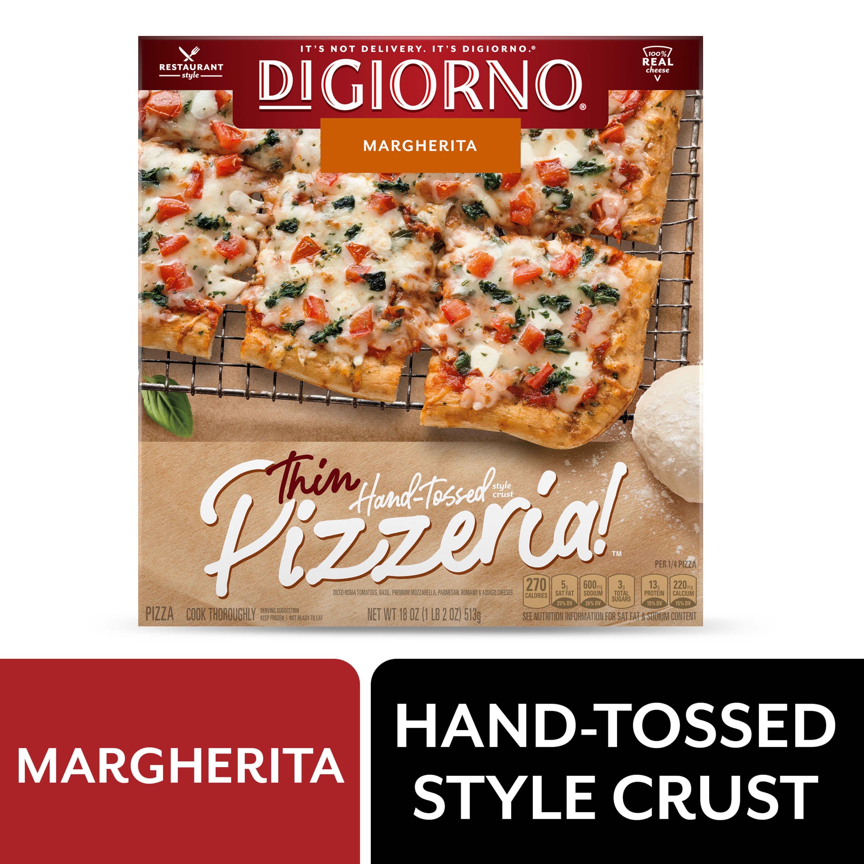 DiGiorno Margherita, Hand Tossed Pizza, 18 oz (Frozen)