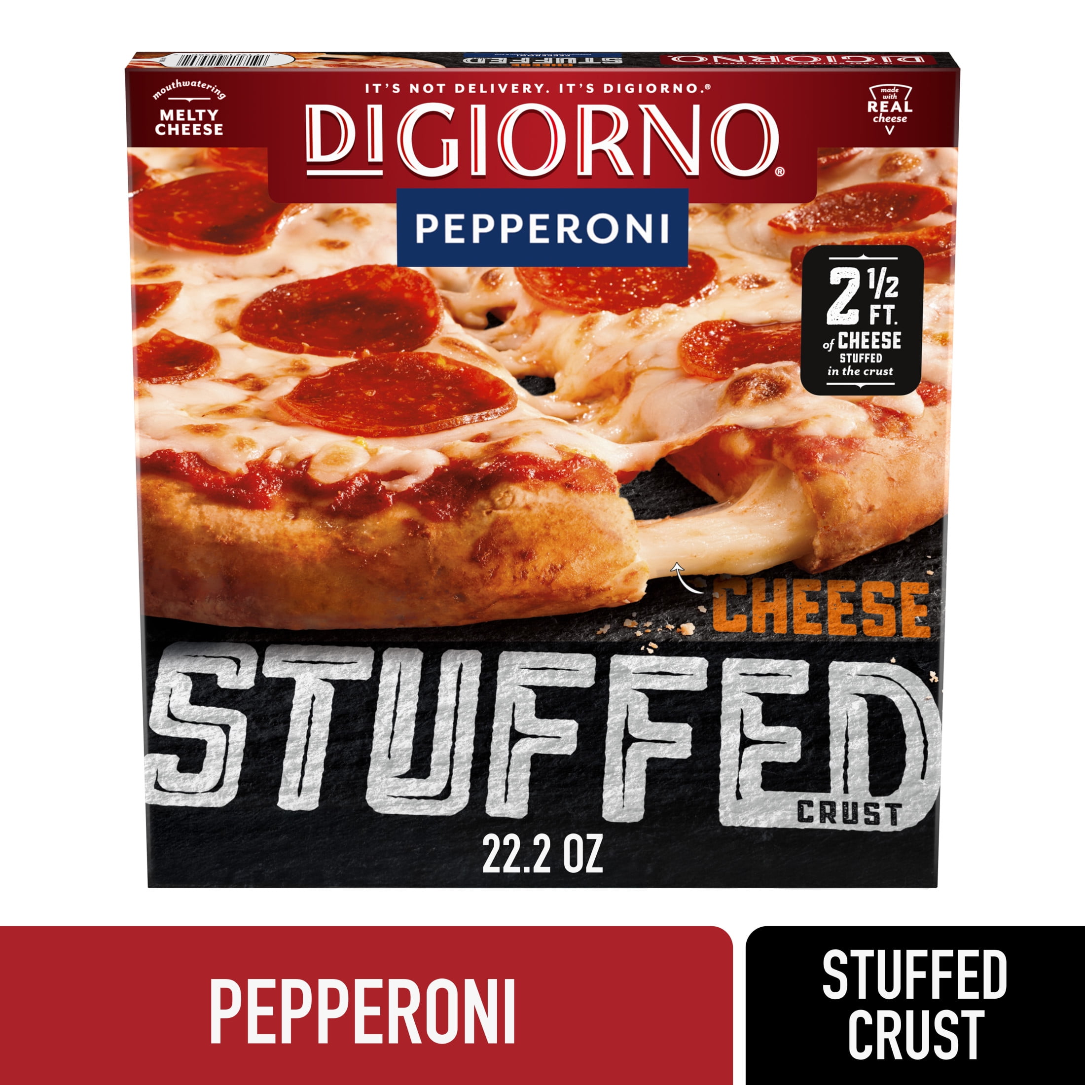 DiGiorno Stuffed Crust Cheese and Pepperoni Pizza, 22.2 oz (Frozen)