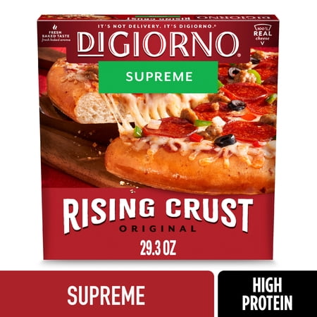 DiGiorno Frozen Pizza, Rising Crust Supreme Meat Pizza with Cheese, Pepperoni, Beef, and Sausage, 29.3 oz (Frozen)
