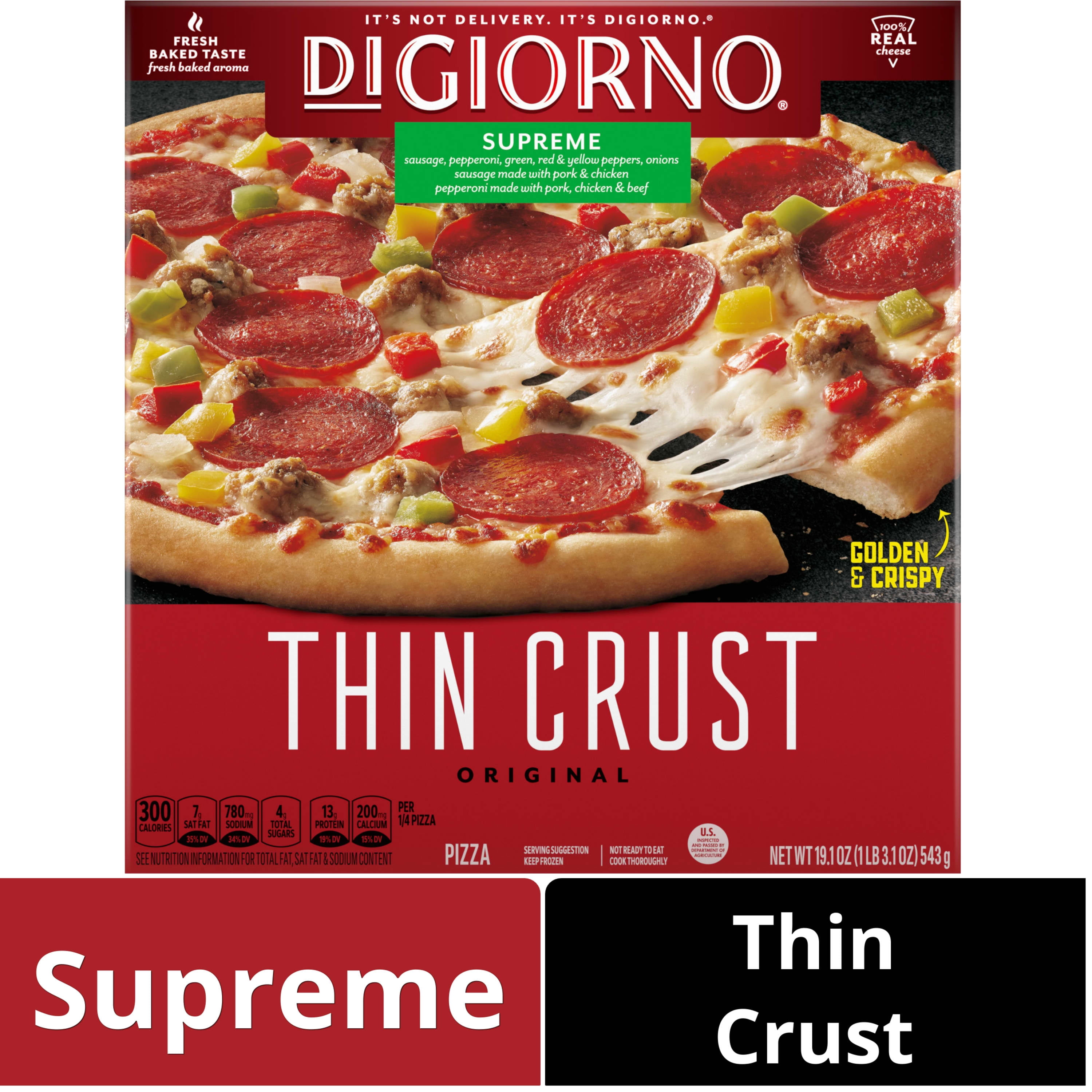 DiGiorno Supreme Thin Crust Pizza 19 1 oz (Frozen) Walmart com