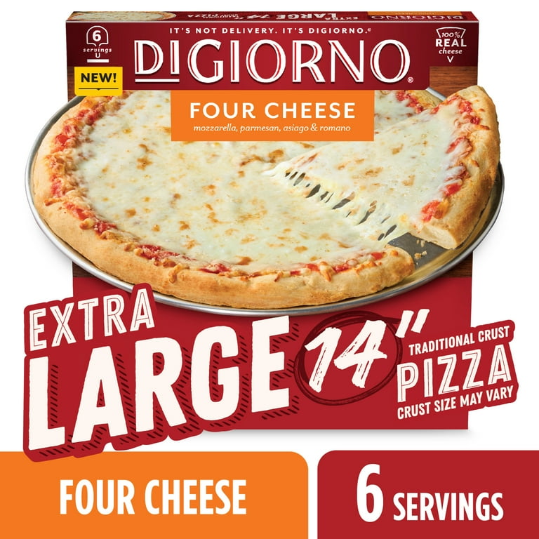 DiGiorno Four Cheese, Extra Large Pizza, 29 oz (Frozen) - Walmart.com