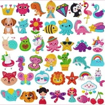 DiHTing Diamond Art Kits for Kids Boys and Girls Ages 6-8-10-12 Easy to DIY Creative Diamond Art Sticker Craft by Numbers Kits for Kids and Adult Beginners