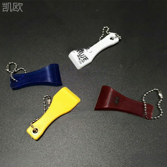 EXHUMKY Scraper Tool Keychain Green 10Pcs 2.2x0.8x0.1In