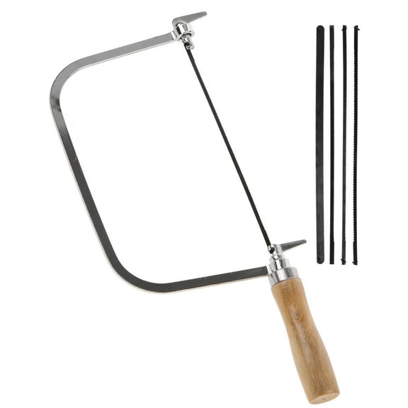OUNONA Coping Saw Mini for Woodworking and Jewelry Crafting with Ergonomic Wooden Handle and UShaped Frame Multi Color