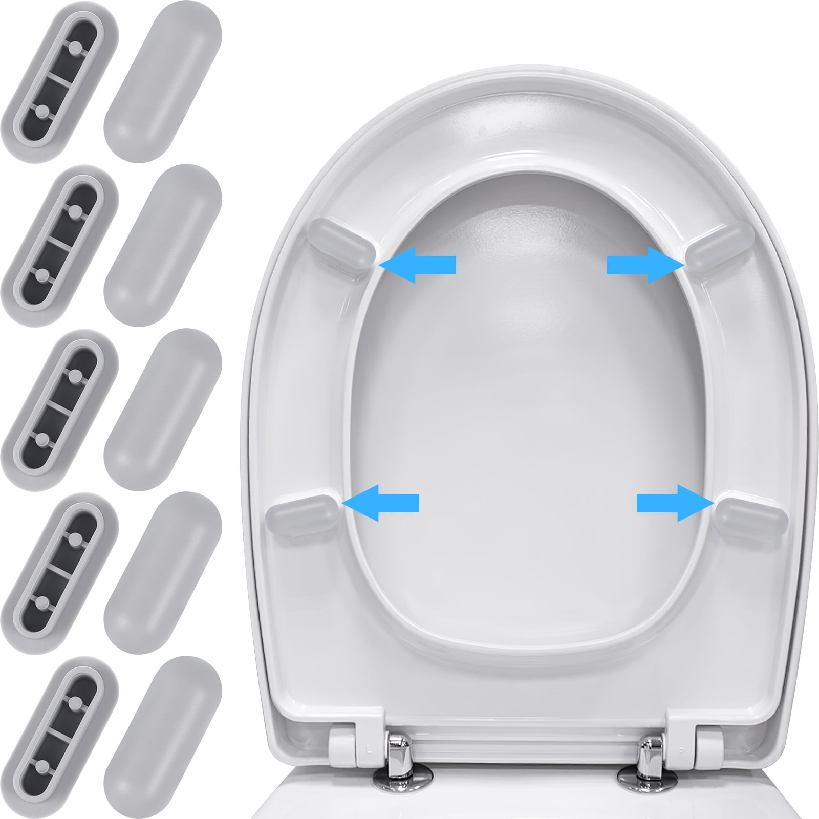 DiMaddie 8pcs Toilet Seat Stoppers Toilet Seat Pads Toilet Seat Bumper
