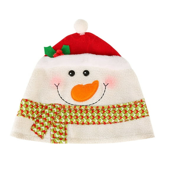 DiMaddie Christmas Snowman Hat Santa Hat Plush Xmas Holiday Cap for Kids