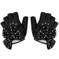 thumbnail image 1 of DiMaddie Fingerless Rivet Punk Gloves for Kids, 1 of 7