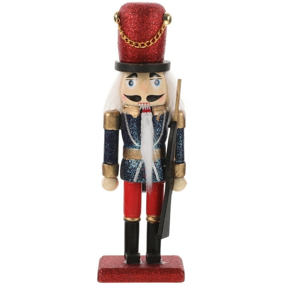 DiMaddie Wood Nutcracker Soldier Puppet Christmas Decor for Holiday Soldier Figure Nutcracker Decor Desktop Display Charming Seasonal Decorations