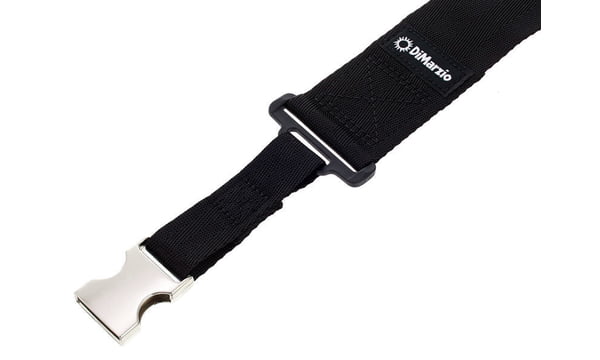 DiMarzio DD2210BK 2" Cliplock Guitar Strap Black w/Metal Buckles w/RIS Pick (x1) 663334023642