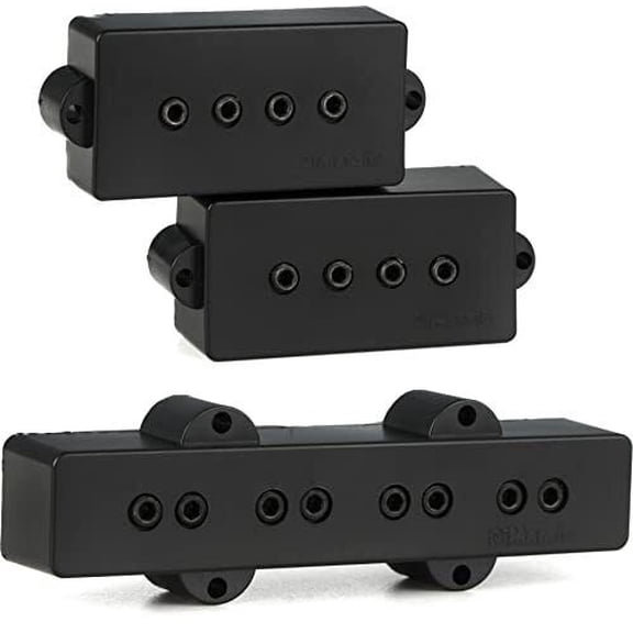 DiMarzio DP126 P+J Neck and Bridge Bass Pickup Set Black