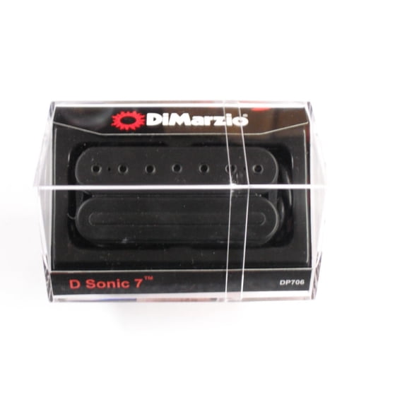 DiMarzio DP706 D Sonic 7 String Bridge Humbucker Pickup with black Poles and Rail - NEW
