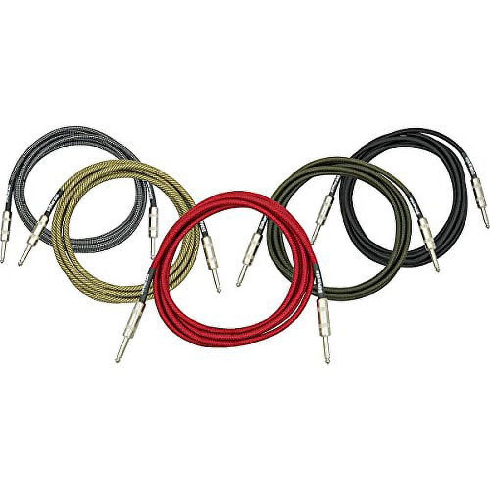 DiMarzio EP1700 Black Overbraided Instrument Cable (18 ft)