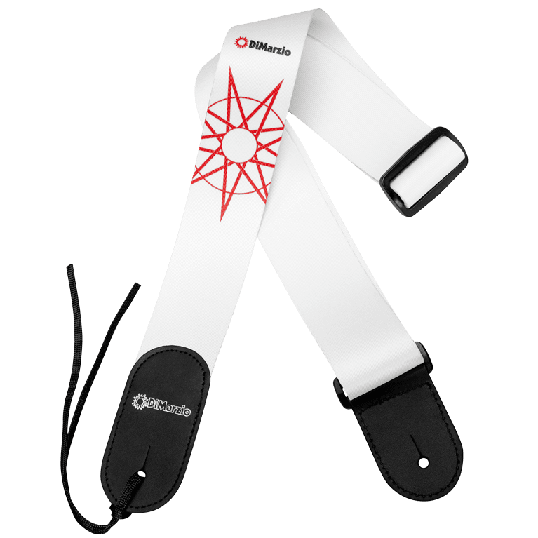 DiMarzio Jim Root #4 Guitar Strap - WHITE/RED, #DD3149