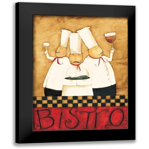 DiPaolo, Dan 11x14 Black Modern Framed Museum Art Print Titled - Happy Chefs