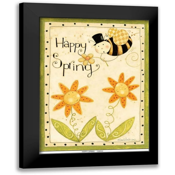 DiPaolo, Dan 11x14 Black Modern Framed Museum Art Print Titled - Happy Spring