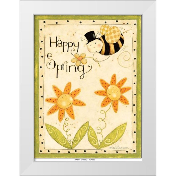 DiPaolo, Dan 11x14 White Modern Wood Framed Museum Art Print Titled - Happy Spring
