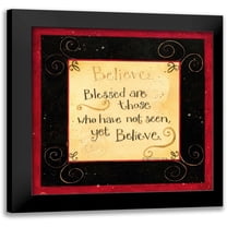 DiPaolo, Dan 12x12 Black Modern Framed Museum Art Print Titled - Believe