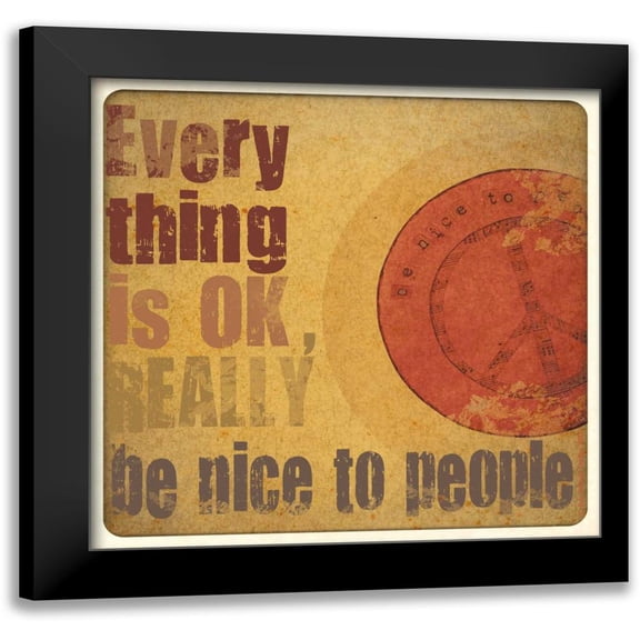 DiPaolo, Dan 12x12 Black Modern Framed Museum Art Print Titled - Everything Is OK