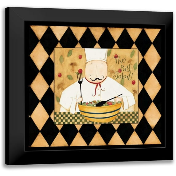 DiPaolo, Dan 12x12 Black Modern Framed Museum Art Print Titled - The Big Salad