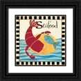 thumbnail image 1 of DiPaolo, Dan 12x12 Black Ornate Wood Framed with Double Matting Museum Art Print Titled - Eat Seafood, 1 of 4