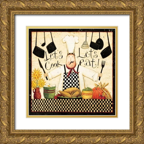 DiPaolo, Dan 12x12 Gold Ornate Wood Framed with Double Matting Museum Art Print Titled - Lets Cook