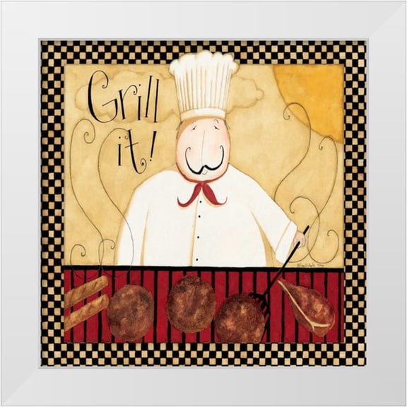 DiPaolo, Dan 12x12 White Modern Wood Framed Museum Art Print Titled - Grill