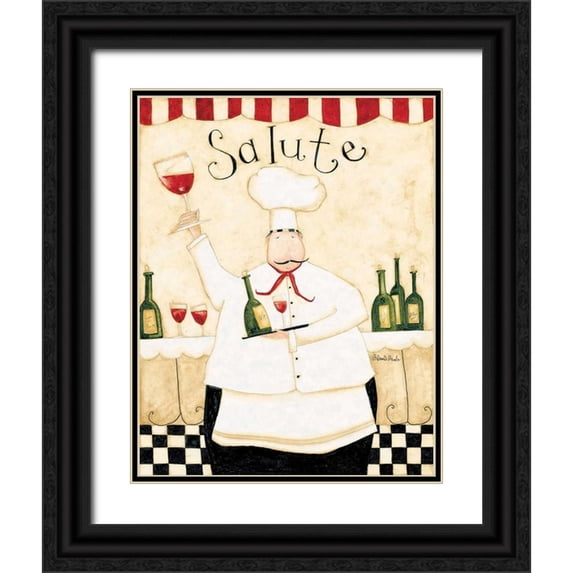 DiPaolo, Dan 12x14 Black Ornate Wood Framed with Double Matting Museum Art Print Titled - Salute Wine