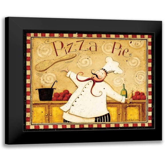 DiPaolo, Dan 13x12 Black Modern Framed Museum Art Print Titled - Pizza Pie