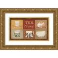 thumbnail image 1 of DiPaolo, Dan 14x10 Gold Ornate Wood Framed with Double Matting Museum Art Print Titled - Tea Time 1, 1 of 4