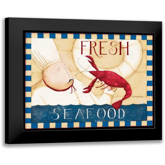 DiPaolo, Dan 14x12 Black Modern Framed Museum Art Print Titled - Fresh Seafood